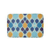 Tapis De Bain Mi-siècle 1960 Géométrique Bleu (Devant)