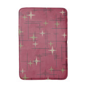 Tapis De Bain Mi-Siècle des étoiles modernes Maroon (Devant (Vertical))