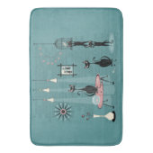 Tapis De Bain Mi-siècle Kitty Famille Mischief ©studioxtine (devant Vertical)