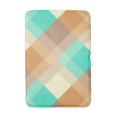 Tapis De Bain Mi-siècle méga plaid - tan & turquoise (Devant (Vertical))