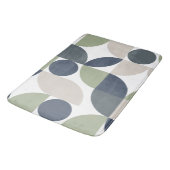 Tapis De Bain Mi-siècle Moderne Abstrait 26 Gris, Vert (Angle)