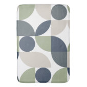 Tapis De Bain Mi-siècle Moderne Abstrait 26 Gris, Vert (devant Vertical)