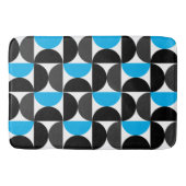 Tapis De Bain Mi-siècle moderne bleu noir et gris (Devant)