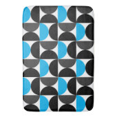Tapis De Bain Mi-siècle moderne bleu noir et gris (devant Vertical)