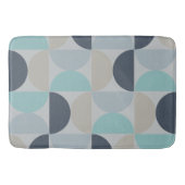 Tapis De Bain Mi-siècle moderne bleu vert et gris (Devant)