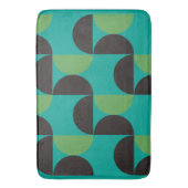 Tapis De Bain Mi-siècle Moderne Brown vert et turquoise (devant Vertical)