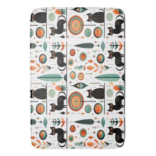 Tapis De Bain Mi-siècle Moderne Fundy Space Chats (devant Vertical)