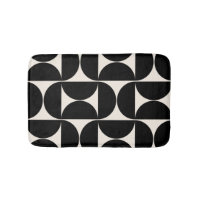 Mi-Siècle Moderne Motif Vintage Noir Et Blanc