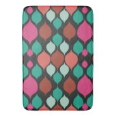 Tapis De Bain Mi-siècle moderne noir géométrique (devant Vertical)