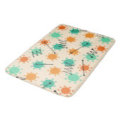 Tapis De Bain Mi-siècle Moderne Sunshine Orange Turquoise (Angle)