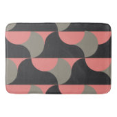 Tapis De Bain Mi-siècle Pêche moderne et gris (Devant)