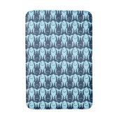 Tapis De Bain Mi-siècle Poisson moderne, marine et bleu clair (Devant (Vertical))