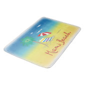 Tapis De Bain Miami Beach, Floride Palm Cool Amusant (Angle)