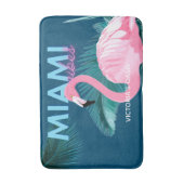 Tapis De Bain Miami Vibes Neon Flamant rose Art déco (Devant (Vertical))