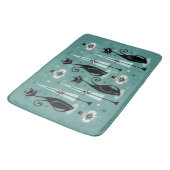 Tapis De Bain Mid Century Atomic Kitty Noël ©studioxtine (Angle)