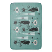 Tapis De Bain Mid Century Atomic Kitty Noël ©studioxtine (devant Vertical)