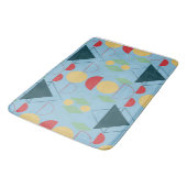 Tapis De Bain Mid Century bleu géométrique (Angle)