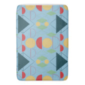 Tapis De Bain Mid Century bleu géométrique (devant Vertical)