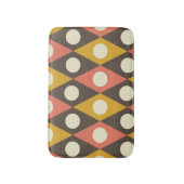 Tapis De Bain Mid Century Circles on Terracotta Mustard Diamonds (Devant (Vertical))
