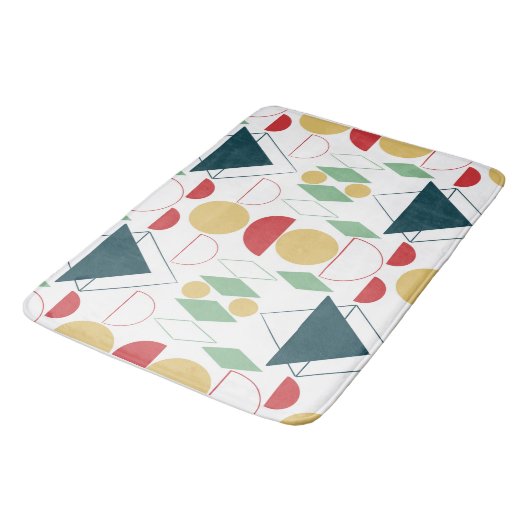 Tapis De Bain Mid Century Mod géométrique (Angle)