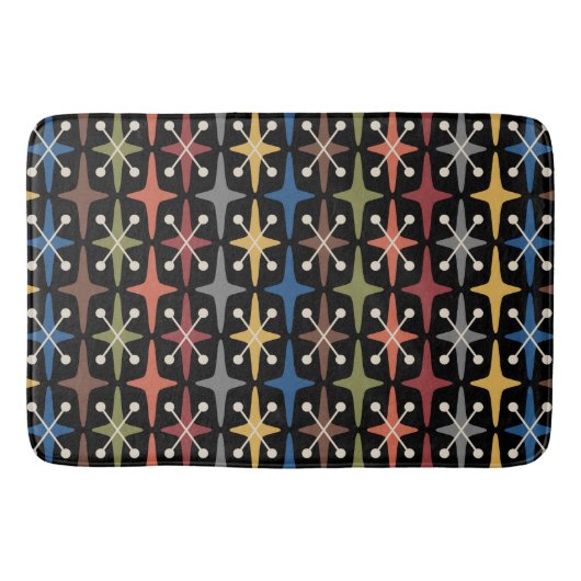 Tapis De Bain Mid Century Modern Starburst Pattern (Devant)