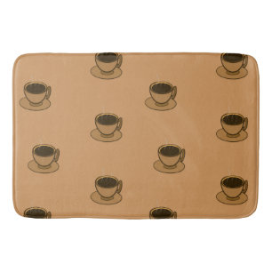Tapis De Bain Mid Century Moderne Brown Cosy Coffee Cup