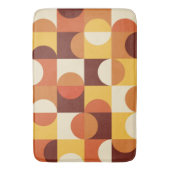 Tapis De Bain Mid Century Moderne demi cercles jaune et orange (devant Vertical)