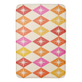 Tapis De Bain Mid-Century Moderne Starbursauts sur Diamants Rétr (devant Vertical)