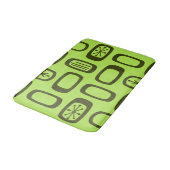 Tapis De Bain Midcentury MCM Rectangles Arrondis Chartreuse (Angle)