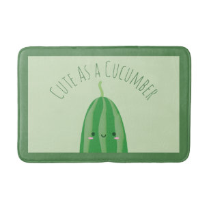 Tapis De Bain Mignon comme concombre Kawaii drôle Cutecumber