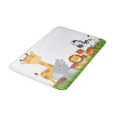 Tapis de bain mignon d'animaux de bébé de jungle (Angle)