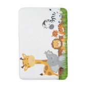Tapis de bain mignon d'animaux de bébé de jungle (Devant (Vertical))