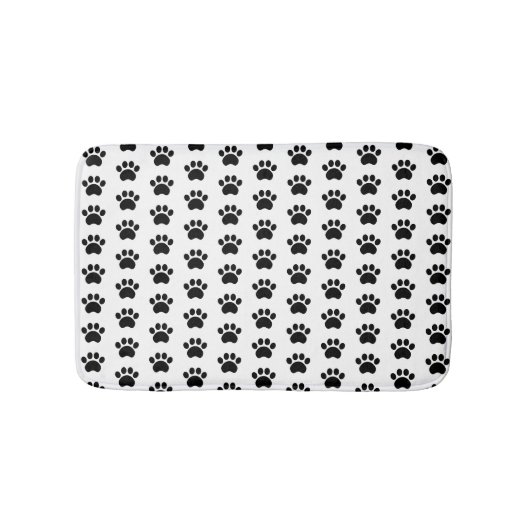 Tapis de bain mignon de motif d'empreinte de patte (Devant)