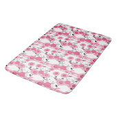 Tapis De Bain mignon enfants chaton rose blanc imprimé (Angle)