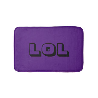 Tapis de bain mignon et drôle LOL violet royal et