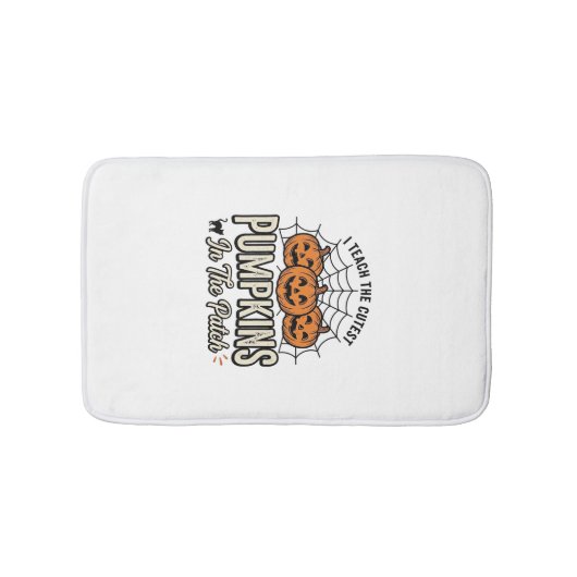 Tapis De Bain Mignon professeur de citrouille création Halloween (Devant)
