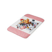 Tapis De Bain mignon vache/poulet caricature (Angle)