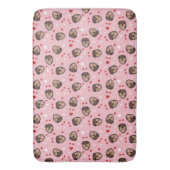 Tapis De Bain Mignonne amour chien rose rouge (devant Vertical)
