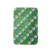 Tapis De Bain Mignonne mouton à Santa Chapeau sur vert (Devant (Vertical))