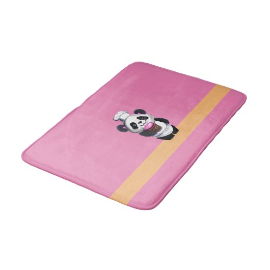 Tapis De Bain Mignonne Panda Pink Bath Mat (Angle)