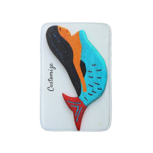 Tapis De Bain Mignonne sirène bleue Thunder_Cove (Devant (Vertical))