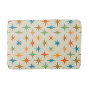 Tapis De Bain Milieu de siècle moderne étoile atomique colorée e