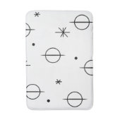 Tapis De Bain Milieu du siècle moderne Cercles Abstraits Étoiles (Devant (Vertical))