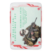 Tapis De Bain Militaire amusant/Père Noël de Noël (devant Vertical)