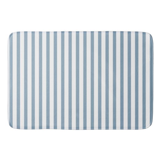 Tapis De Bain Minimal Blue Stripes Modern Pattern Design (Devant)