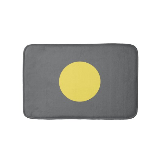 Tapis De Bain Minimalist Dark Gray Yellow Circle Single Dot (Devant)