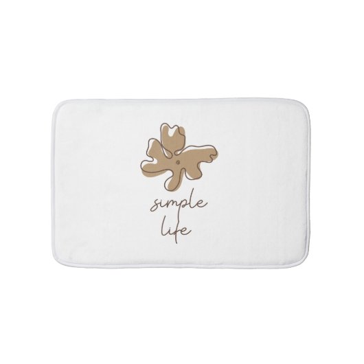 Tapis de bain minimaliste Simple Life (Devant)