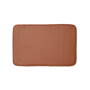 Tapis De Bain minimaliste terre cuite foncée solide sobre chic m