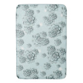 Tapis De Bain Mint Blue Succulents sur motif simple Répéter (devant Vertical)