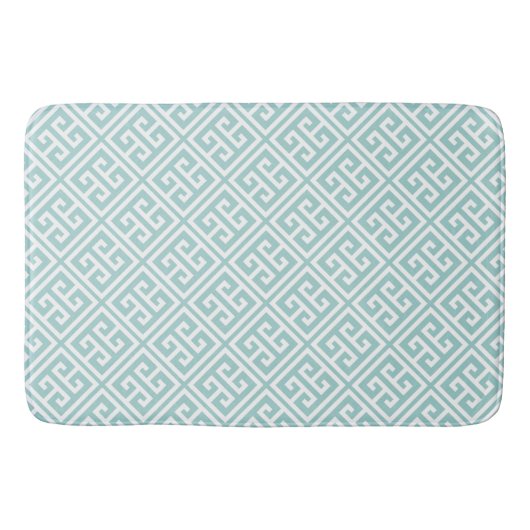 Tapis De Bain Mint Green Greek Key (Devant)
